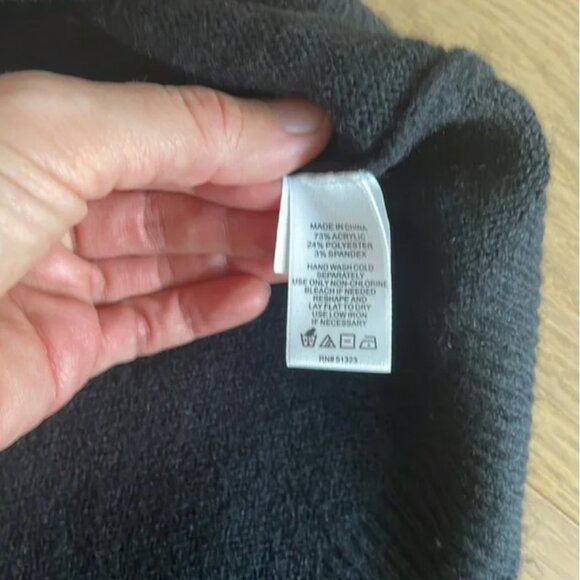 Black sweater with white elbow hole/patches from Nordstrom - Picture 7 of 8